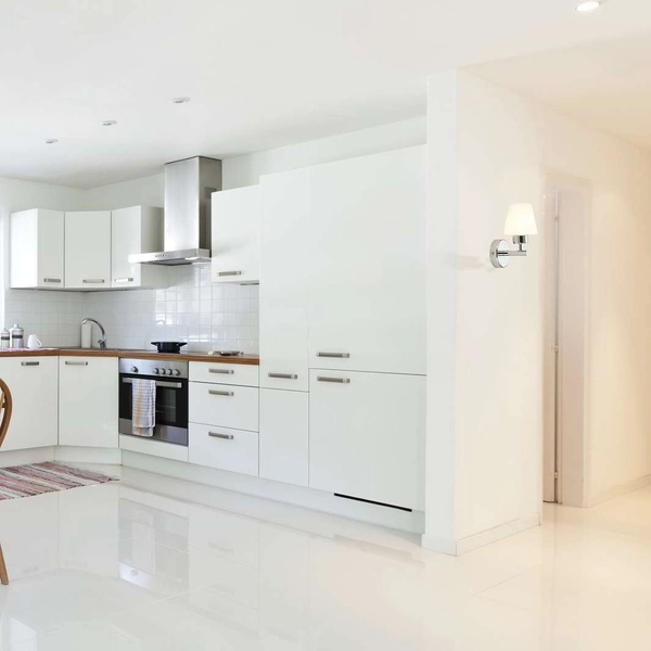 LAMPA ścienna LEE ML6383 Milagro szklana OPRAWA kinkiet chrom biały