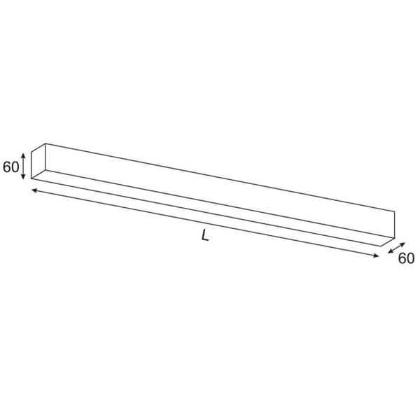 Liniowy kinkiet do holu Lupinus 61150152202-1 Elkim LED 32W 4000K biały