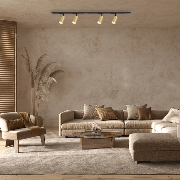 Zestaw jednofazowy do systemu szynowego PIPE ML1167 tuby szyna złota czarna