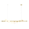 Wisząca lampa pokojowa Wave 1115T40 Aldex szklane kule mosiądz białe