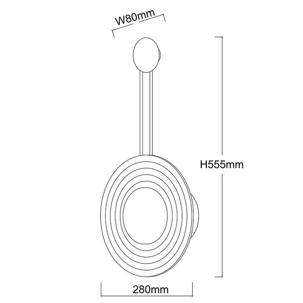 Kinkiet ścienny jadalniany Bell LP-1702/1W AM LED 8W 3000-6000K bursztynowy