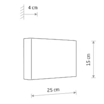 Kwadratowy kinkiet ścienny SANTANA 11655 do kuchni kremowy
