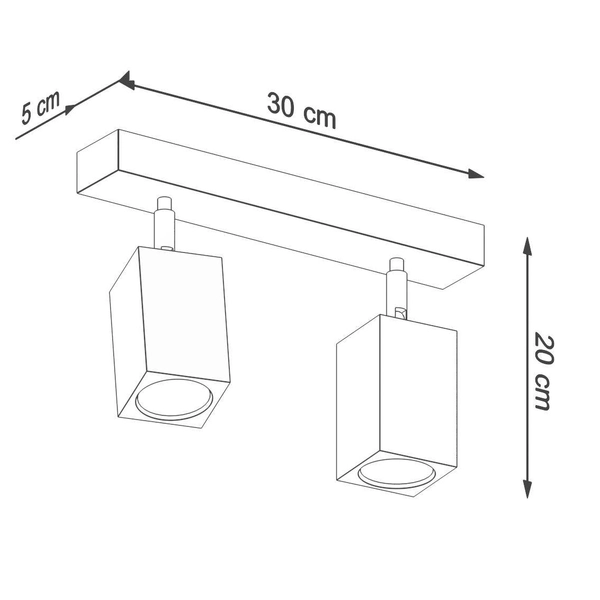 Drewniana lampa sufitowa SL.1036 regulowane tuby do sypialni