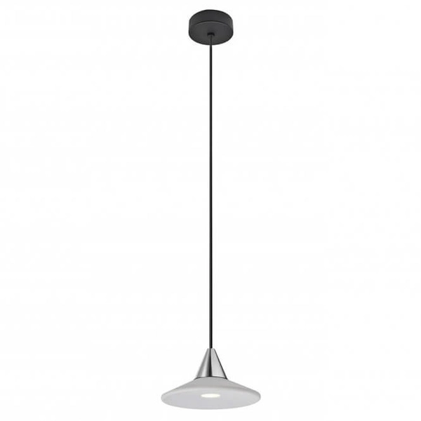 Zwisająca lampa TENTOR AZ3086+AZ3099 LED 7W 3000K dysk czarny chrom biały