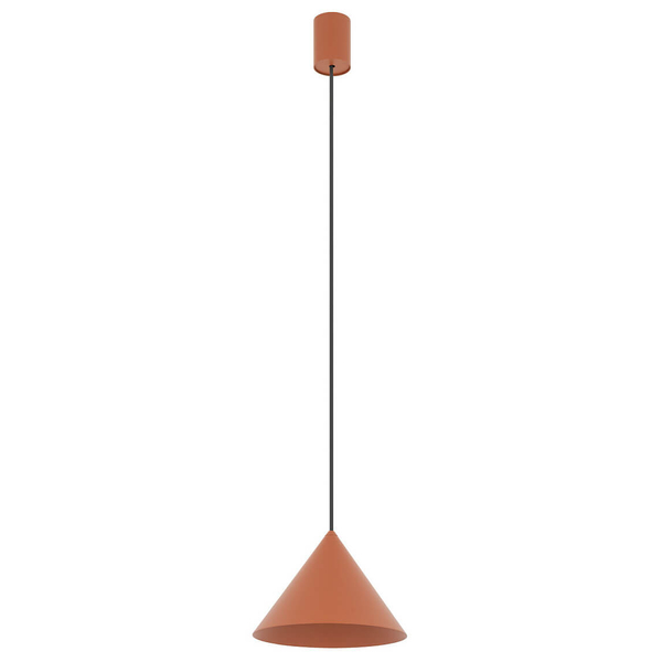 Lampa wisząca do salonu ZENITH 11490 stożek terakota