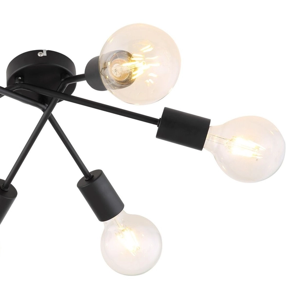 Industrialna LAMPA sufitowa LAMAR 3990 Rabalux metalowe pręty sticks czarne