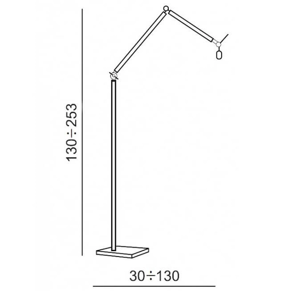 Metalowa lampa nowoczesna Zyta podłogowa czarna aluminium
