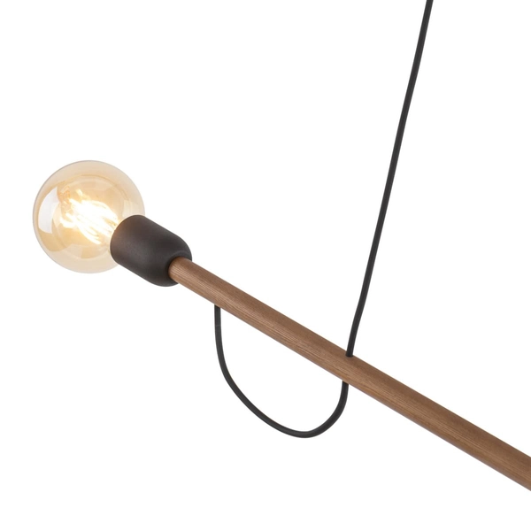 Podwójna lampa wisząca loft Helix 4948 TK Lighting drewniana czarna
