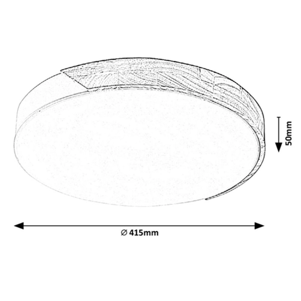 Ekologiczna LAMPA sufitowa MAPLE 3527 Rabalux okrągły plafon LED 24W 3000K do sypialni drewno