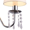 Lampa ścienna RUTI 21-58706 klasyczna abażurowa z kryształkami chrom beżowa