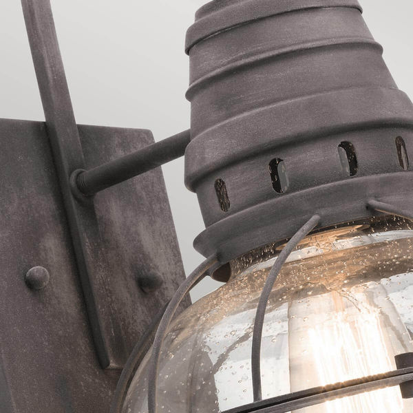Zewnętrzna lampa ścienna Bridge Point KL-BRIDGEPOINT-M IP44 cyna