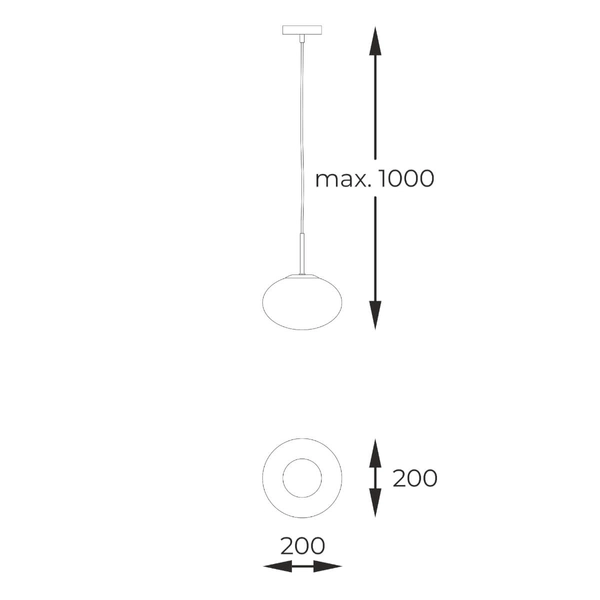Lampa wisząca szklana Omi 1183 Zumaline owalna nad wyspę biała złota