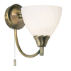 Lampa ścienna Alton 1805-1AN Endon kielich szklany nad stół mosiądz