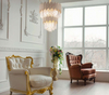 LAMPA wisząca VOGUE P0283 Maxlight glamour OPRAWA kryształowa zwis sople crystal złote przezroczyste