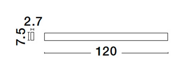 Lampa ścienna belka Durango LE42860 Luces Exclusivas metalowa LED 48W 3000K biała