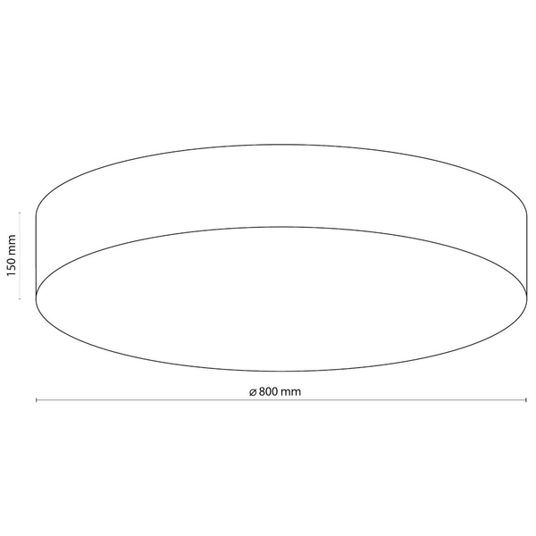 Plafon okrągły kuchenny Rondo 4409 TK Lighting z tkaniny biały czarny