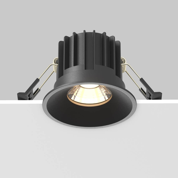Wpuszczana lampa Round DL058-12W3K-B Maytoni LED 12W 3000K okrągła czarna