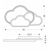 Plafon do pokoju dziecięcego OBLACI biały 14-35769 3xLED 72W 2800-6500K CCT