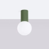 Łazienkowa lampa sufitowa HALO SL.1723 kulista szklana biała oliwkowa