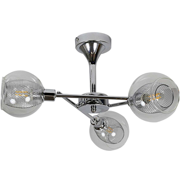 Lampa sufitowa Ozzo 33-72214 metalowa szklane kule ball przezroczyste chrom