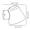 Elewacyjna lampa ścienna ALERIA 2019131003 IP44 czarny OUTLET