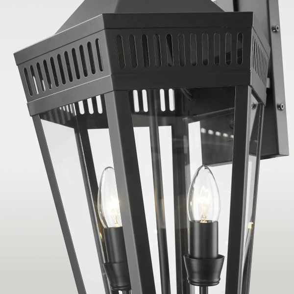 Ścienna lampa zewnętrzna Funchal W02101BK IP23 na taras czarna