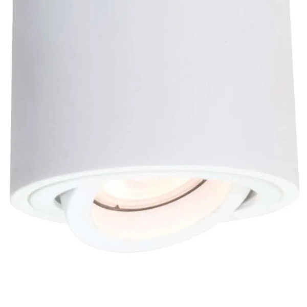 LAMPA sufitowa TULON LP-5441/1SM WH Light prestige metalowa OPRAWA tuba regulowany downlight biała