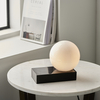 Stołowa lampa marmur Zeus L&-193866 Light& minimalistyczna kula czarna OUTLET
