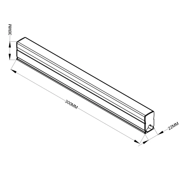 Pojedynczy LED Geometric New LP-0209/1M 30CM 4K LED 4000K IP44 biały