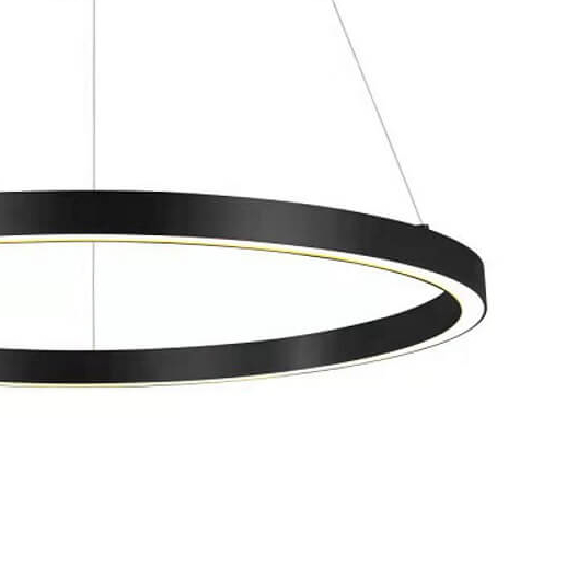 Czarna lampa wisząca Midway LP-033/1P Light Prestige pierścień LED 3000K 35W