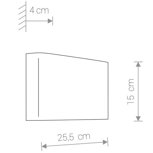 Kinkiet LAMPA ścienna HAGA 9710 Nowodvorski metalowa OPRAWA przyścienna prostokątna grafitowa