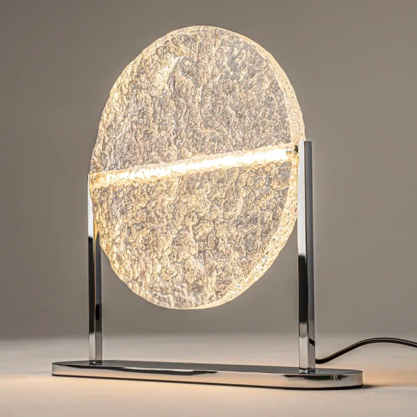 Okrągła lampa stołowa Mangata MOD387TL-L8CH3K LED 7W 3000K chrom