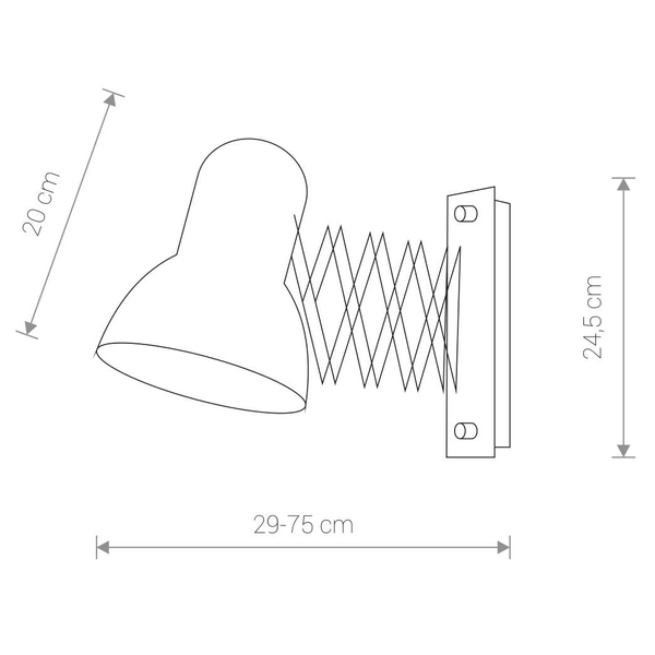 Nożycowa LAMPA ścienna HARMONY 9890 Nowodvorski industrialny kinkiet na wysięgniku czarny