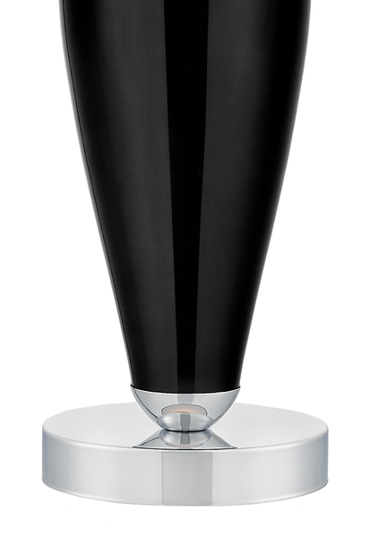 Szklana LAMPA stołowa REA 40602102 Kaspa abażurowa LAMPKA nocna czarna