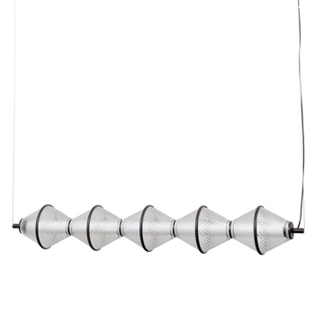 Zwieszana lampa Fuente PND-34395-5-BK LED 125W 3000K czarny przezroczysty