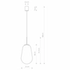 Przezroczysta lampa wisząca Pear 7798 szklana łezka do pokoju
