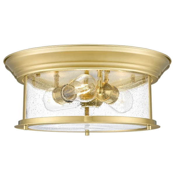 Metalowy plafon Warwick C03323BR do salonu mosiądz