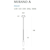 Lampa wisząca do kuchni MURANO P0245 Maxlight LED 3W 3000K metal chrom
