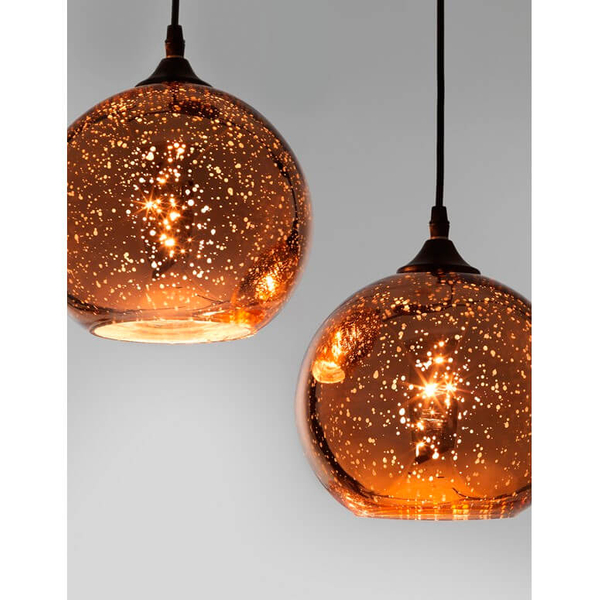 Potrójna lampa wisząca Cepeda LE41963 miedziana czarna