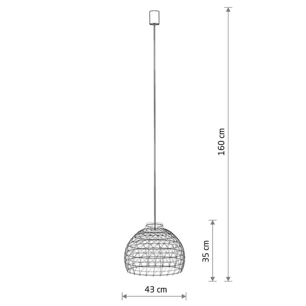 Lampa wisząca Boho 11151 pleciona japandi kuchenna stalowa drewniana biała