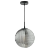 Kulista wisząca lampa Evander EVA0122 kula czarna przydymiona