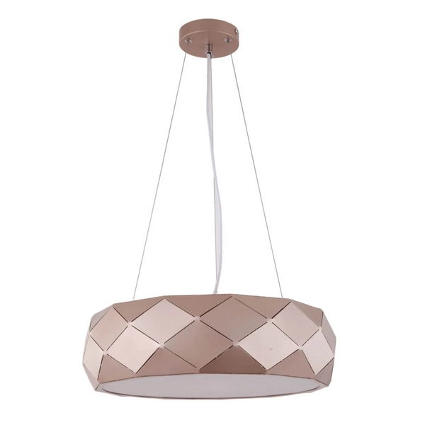 Złota wisząca lampa Reus LP-8069/1P GD Light Prestige okrągła glamour