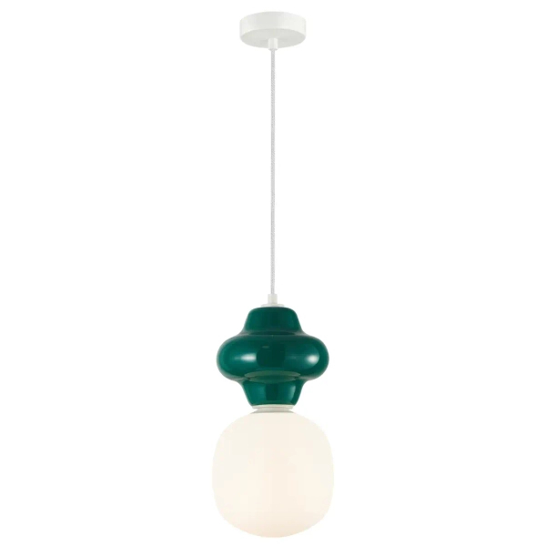 Zwisająca lampa do salonu Latera PND-94331-1L-GRN ceramika zielony