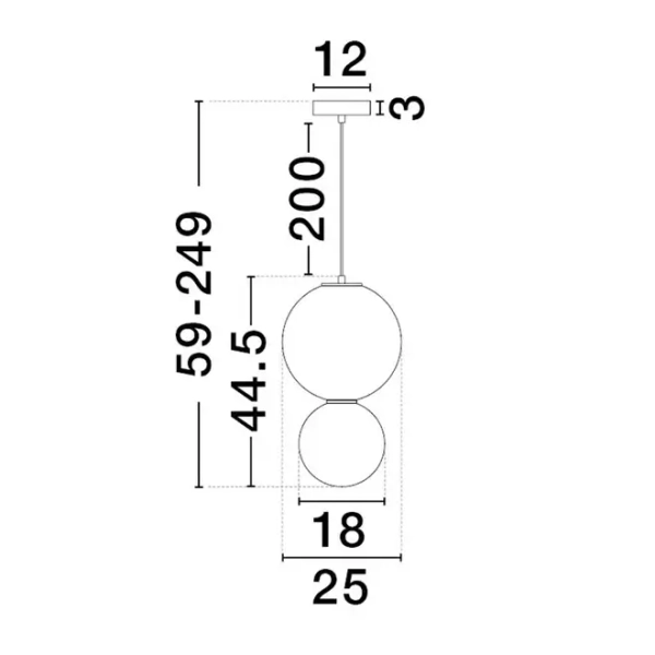 Lampa wisząca kulista do salonu JORELIA LE45247 LED 7W 3000K czerwona biała