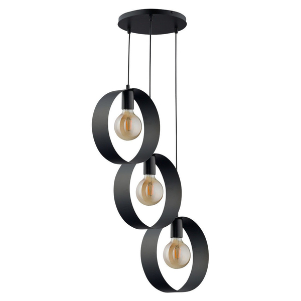 Nowoczesna lampa wisząca HOOP 32282 Sigma kaskada do salonu czarna