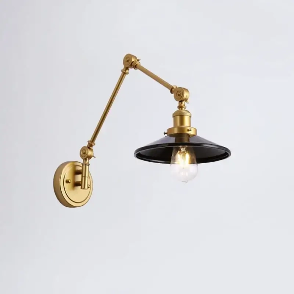 Regulowany kinkiet ścienny Retro ABR-KRNW-GB Abruzzo czarny złoty