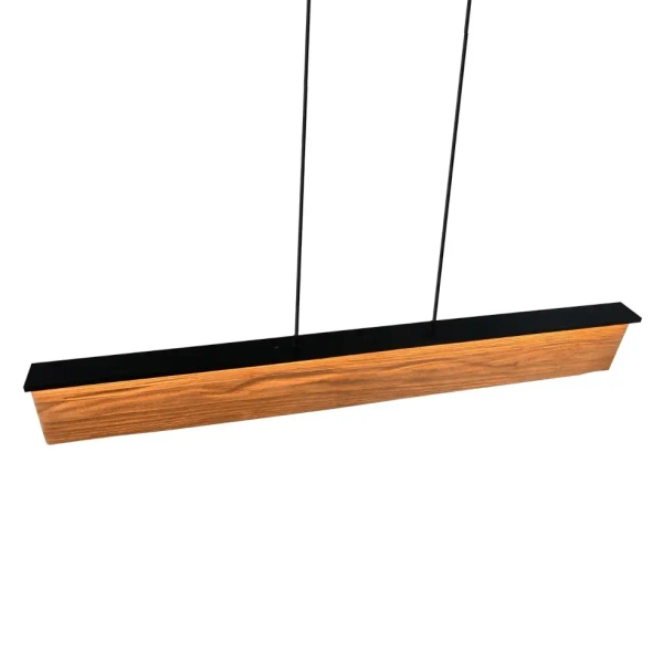 Drewniana wisząca lampa Kalea 355510130 LED 39W 3000K podłużny brązowy