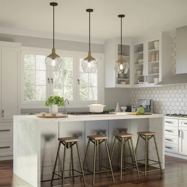 Ekologiczna lampa wisząca Royer QZ-ROYER-1P-MBK szklana rattan czarny