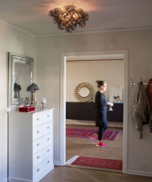 Przydymiona lampa sufitowa Gross 4200990-4505 By Rydens sypialniana kulki