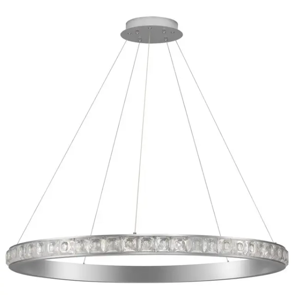 Pierścieniowa lampa wisząca MONTALO LE45404 LED 60W 3000K kryształy srebrne